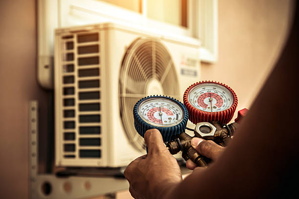 Professional Ductwork Repair technician working in Marble Falls, TX